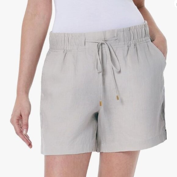 Ellen Tracy Pants - Women's Size XL Ellen Tracy Drawstring Waist Linen Shorts Sandstone NWOT